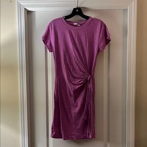 GAP Purple Mini Dress with Knot Detail